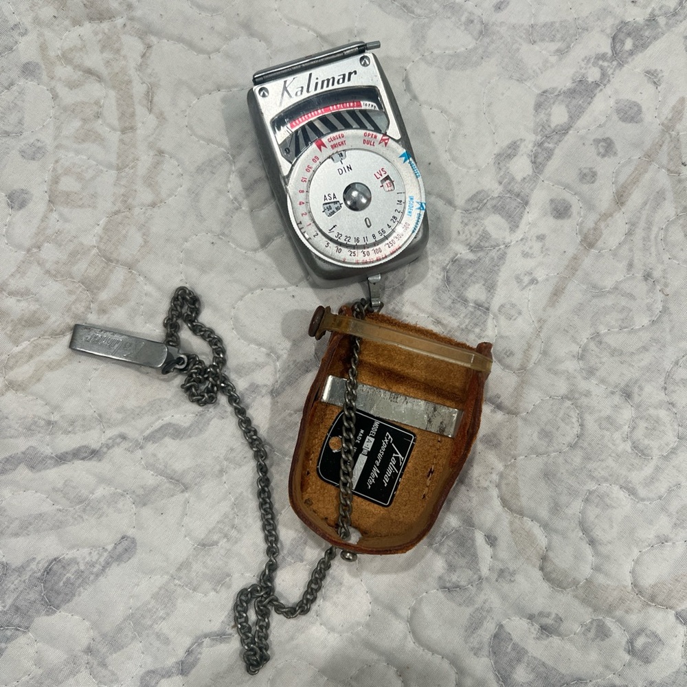 Vintage Kalimar  Camera Exposure Meter Model A-1 Leather Case Model A1  Japan